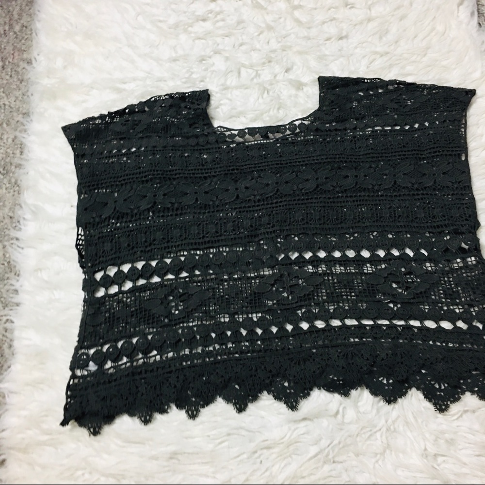 Lane Bryant Bohemian Crochet Olive Green Size 14 - Picture 2 of 13